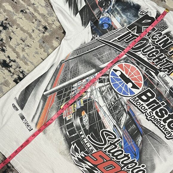 Vintage Y2K 90s NASCAR Shirt Mens L/XL Sharpie 500 Bristol Motor Speedway AOP - Picture 8 of 14